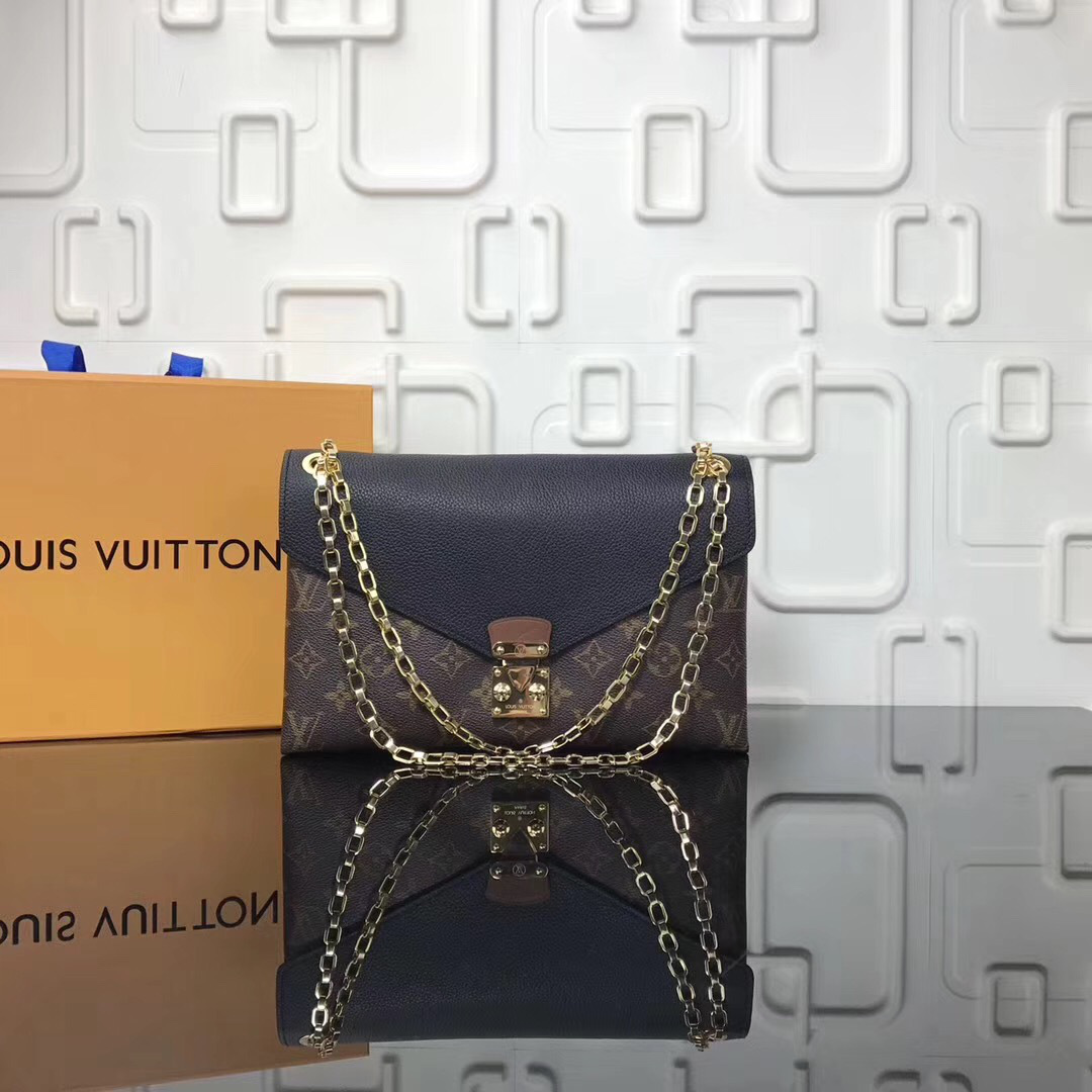 Lious Vvtt0n Pallas chain shoulder black bag M41200
