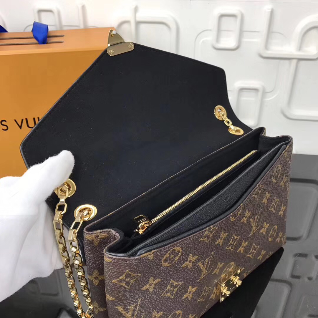 Lious Vvtt0n Pallas chain shoulder black bag M41200