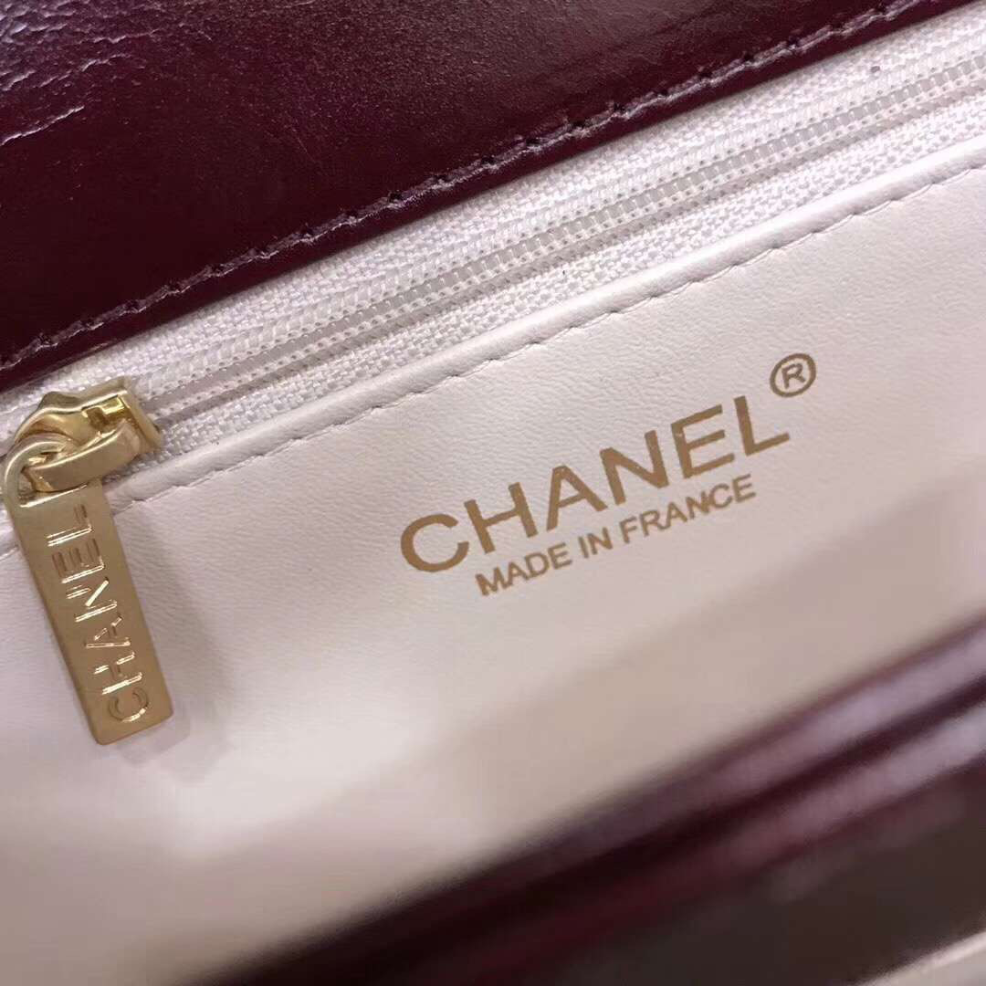 Ch**el Flap Bag with purplish red