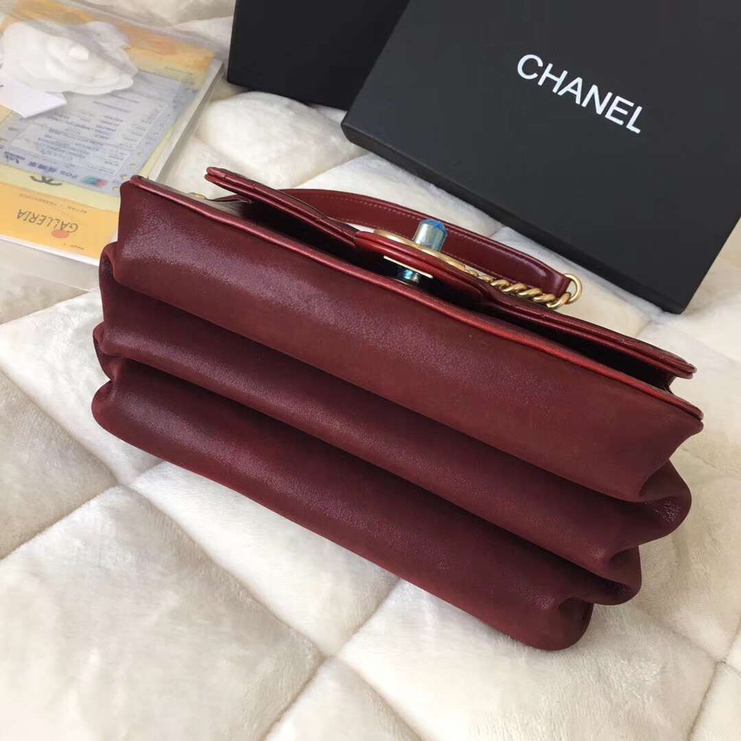 Ch**el Flap purplish red Bag Cosmopolite flaobag 9186590