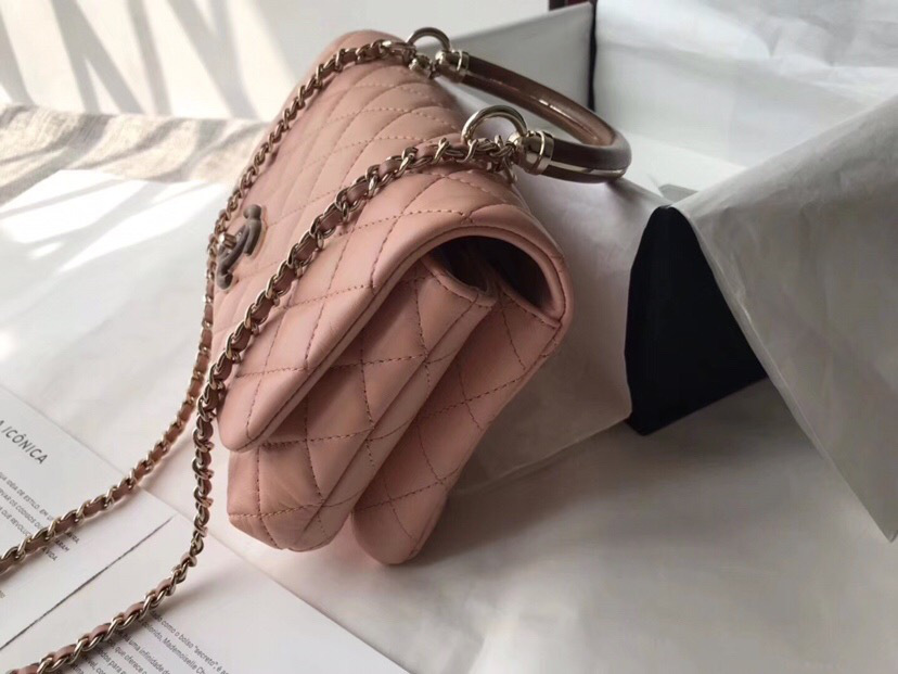 Ch**el Coco Handle Bag Pink