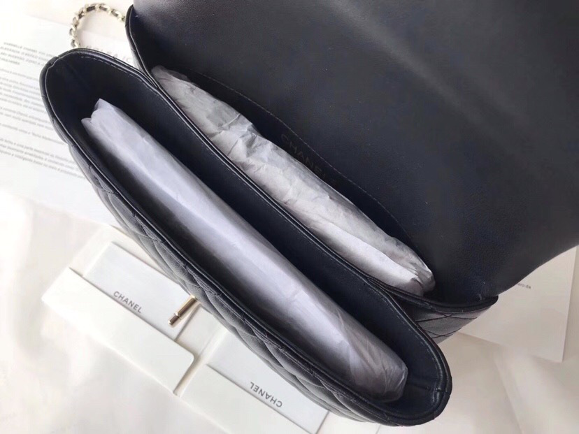 Ch**el Coco Handle Bag Black