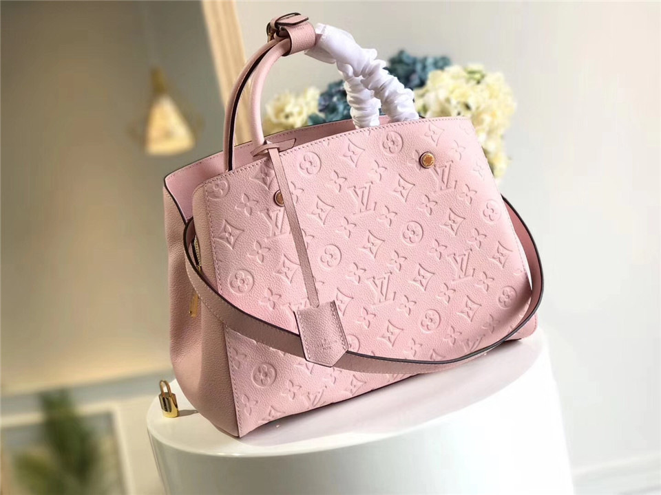 L0vis Vvtt0n Montaigne Medium Bag with Pink M41046