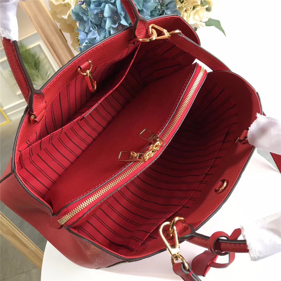 L0vis Vvtt0n Montaigne Medium Bag with Red M41046