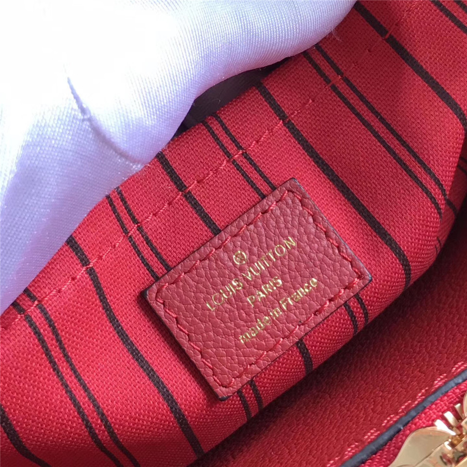L0vis Vvtt0n Montaigne Medium Bag with Red M41046