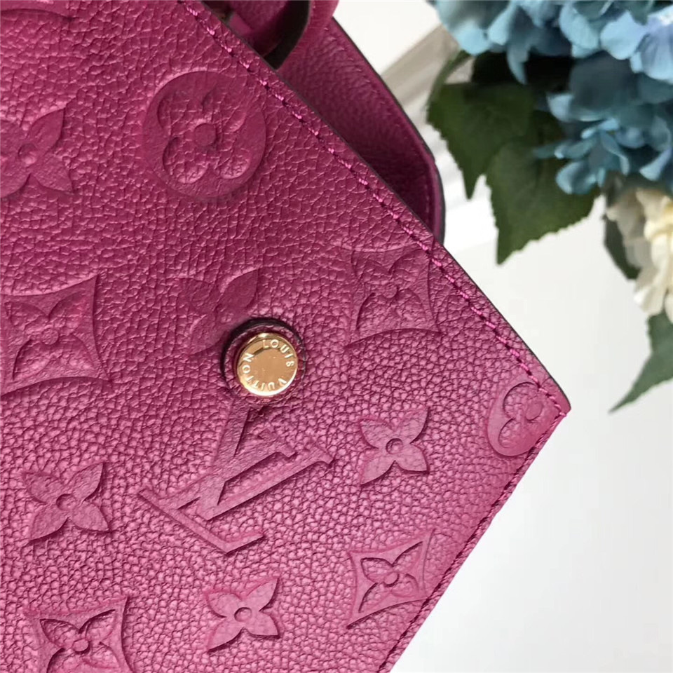 L0vis Vvtt0n Montaigne Medium Bag with Rose Red M41046