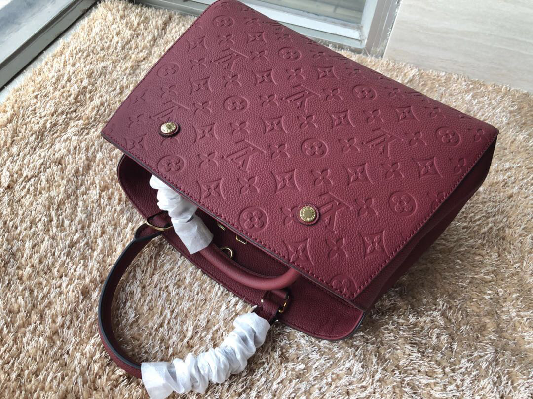 L0vis Vvtt0n Montaigne Medium Bag with Maroon M41046