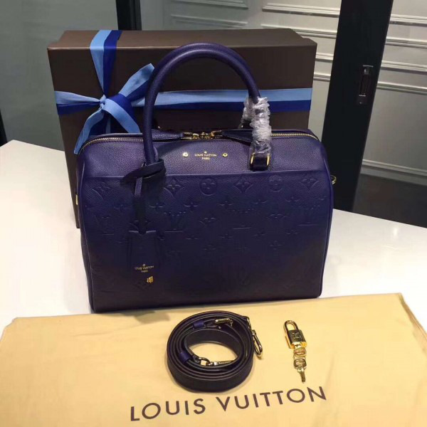 L0vis Vvtt0n SPEEDY Bag with Navy Blue 30cm