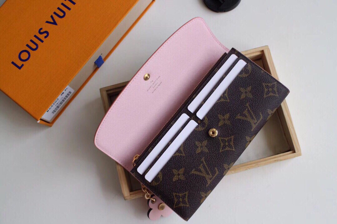 L0vis Vvtt0n Emilie Pink Wallet M64202