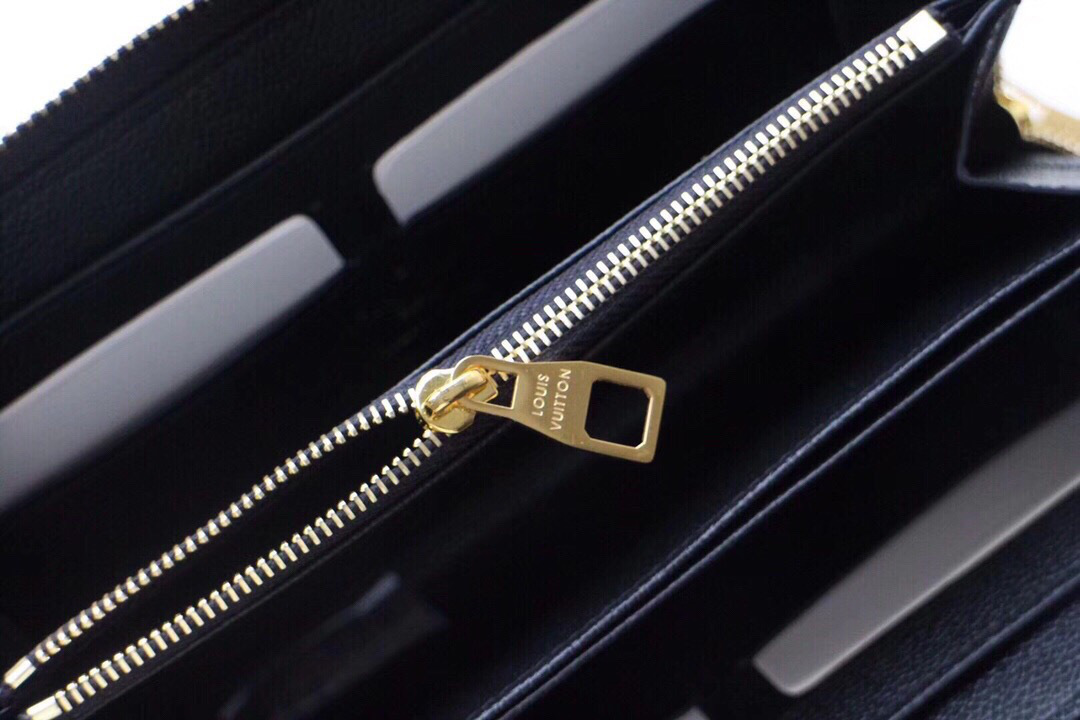 L0vis Vvtt0n ZIPPY Black WALLET Monogram Empreinte Leather