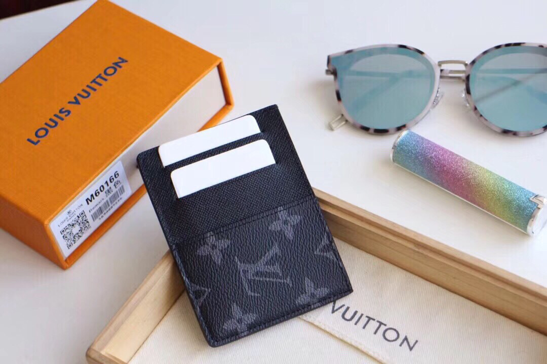 L0vis Vvtt0n Neo Porte Cartes Monogram Macassar Canvas
