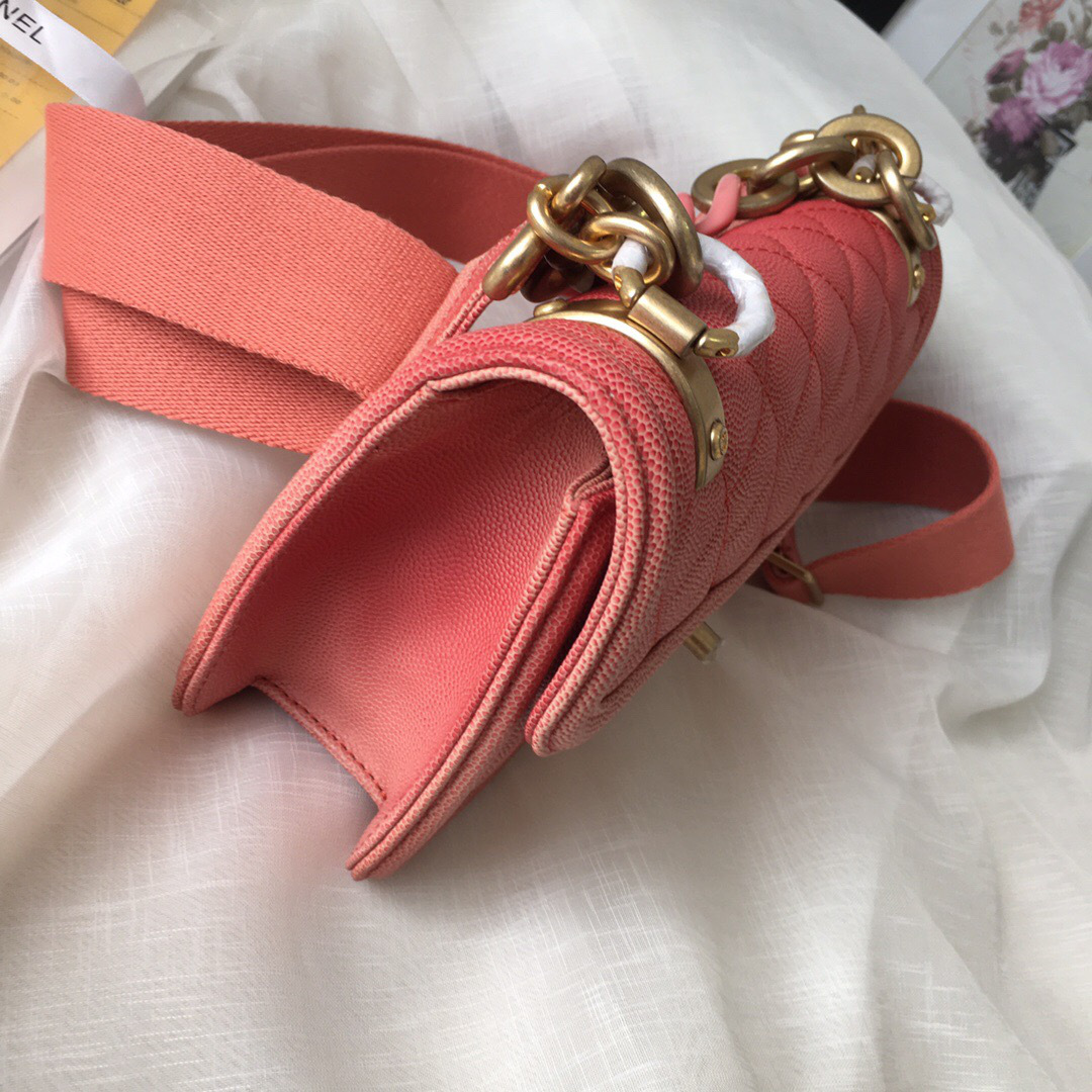 Ch**el Original small Cowskin Flap Bag with Pink