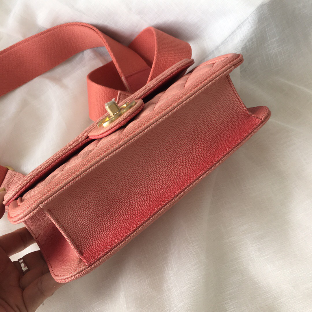 Ch**el Original small Cowskin Flap Bag with Pink