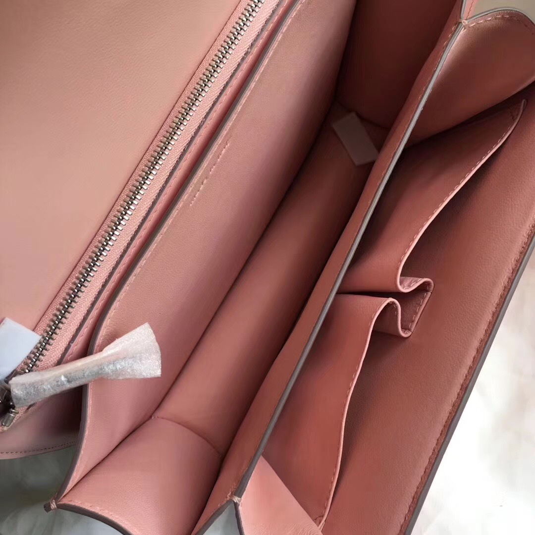 Ce1i*e Classic Pink Bag in Box Calfskin Smooth Leather