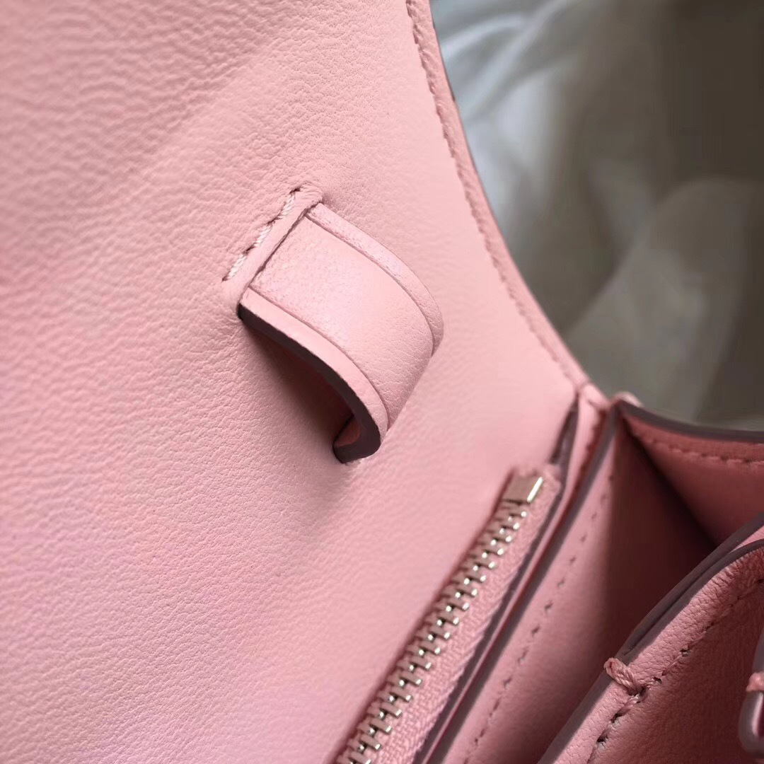 Ce1i*e Classic Pink Bag in Box Calfskin Smooth Leather