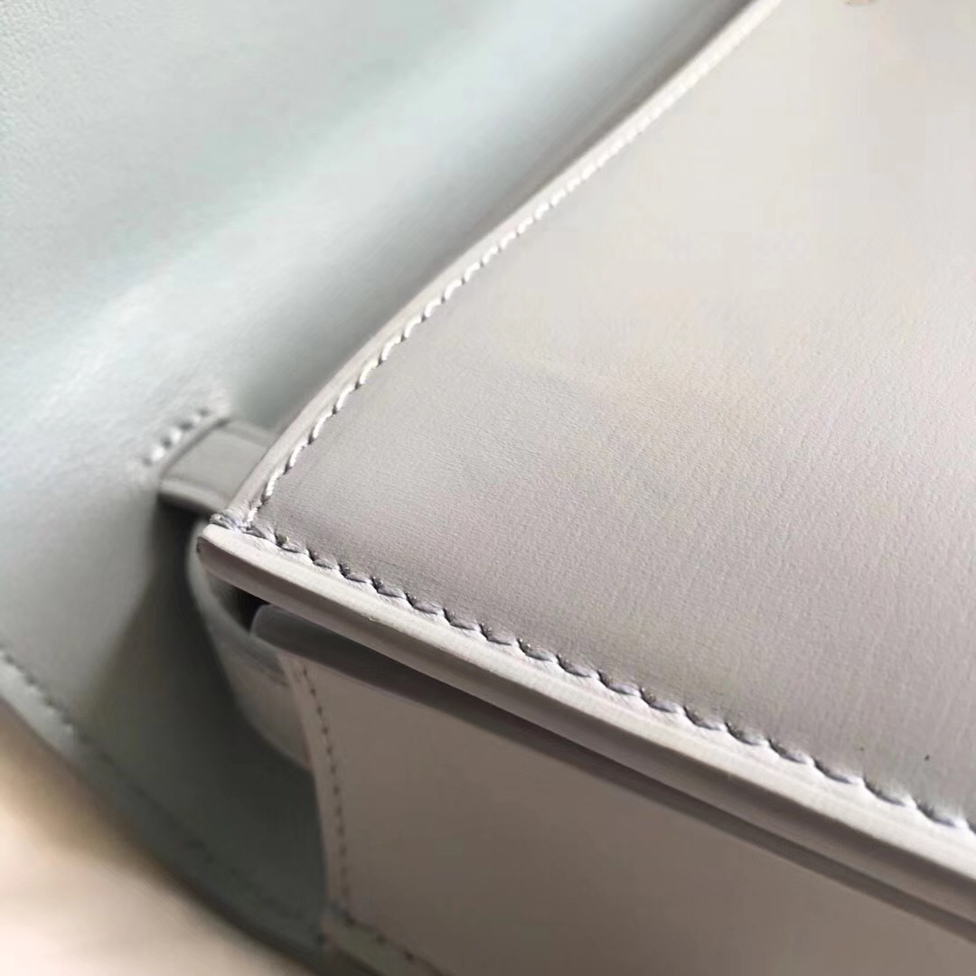Ce1i*e Classic Light Blue Bag in Box Calfskin Smooth Leather