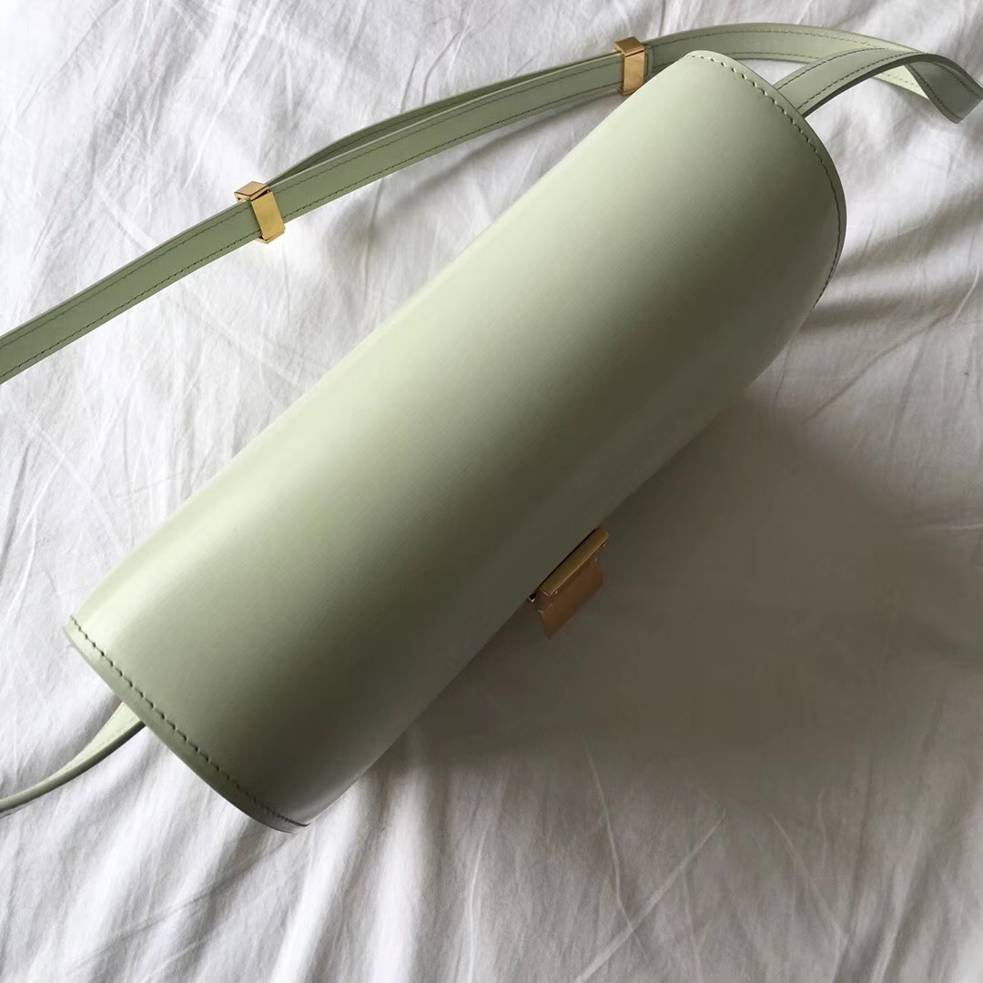 Ce1i*e Classic Light Green Bag in Box Calfskin Smooth Leather