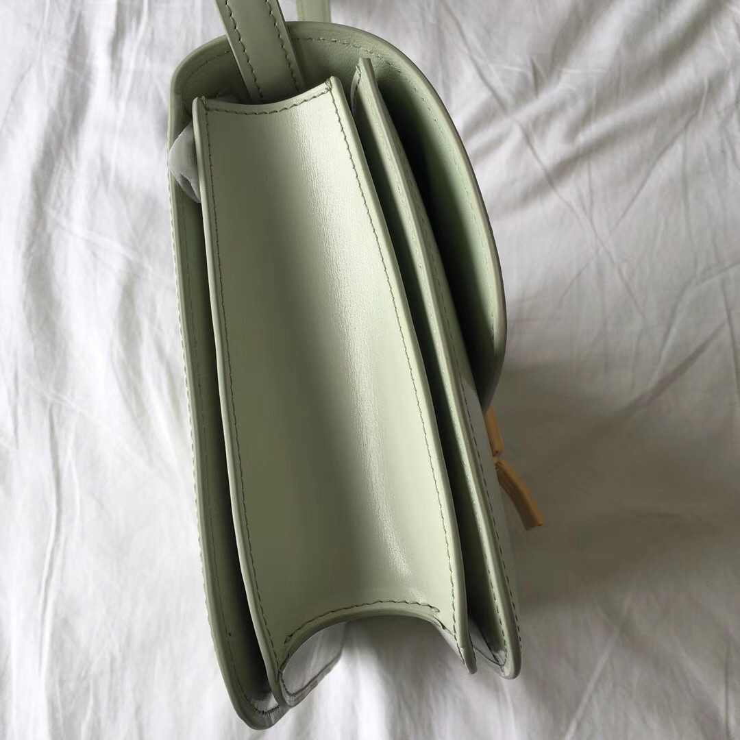 Ce1i*e Classic Light Green Bag in Box Calfskin Smooth Leather