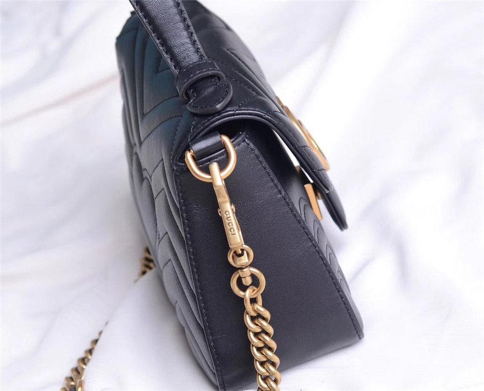 Gvc*1 Marmont mini top Crossbady handle bag with Black 547260