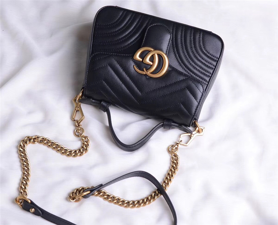Gvc*1 Marmont mini top Crossbady handle bag with Black 547260