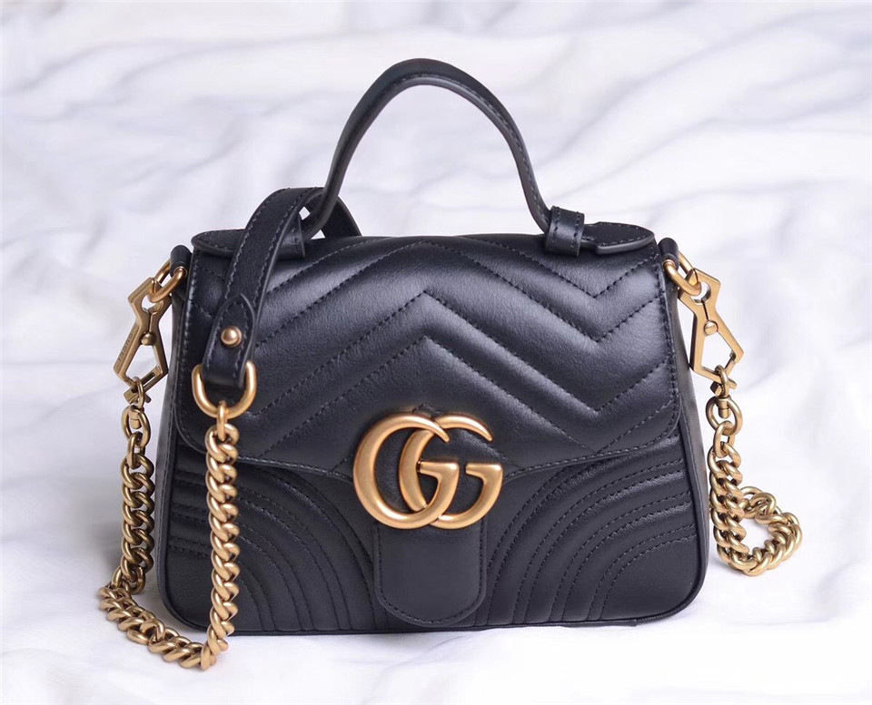 Gvc*1 Marmont mini top Crossbady handle bag with Black 547260