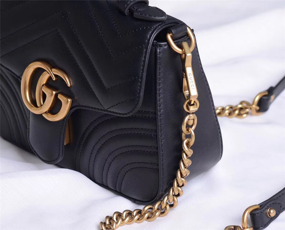 Gvc*1 Marmont mini top Crossbady handle bag with Black 547260