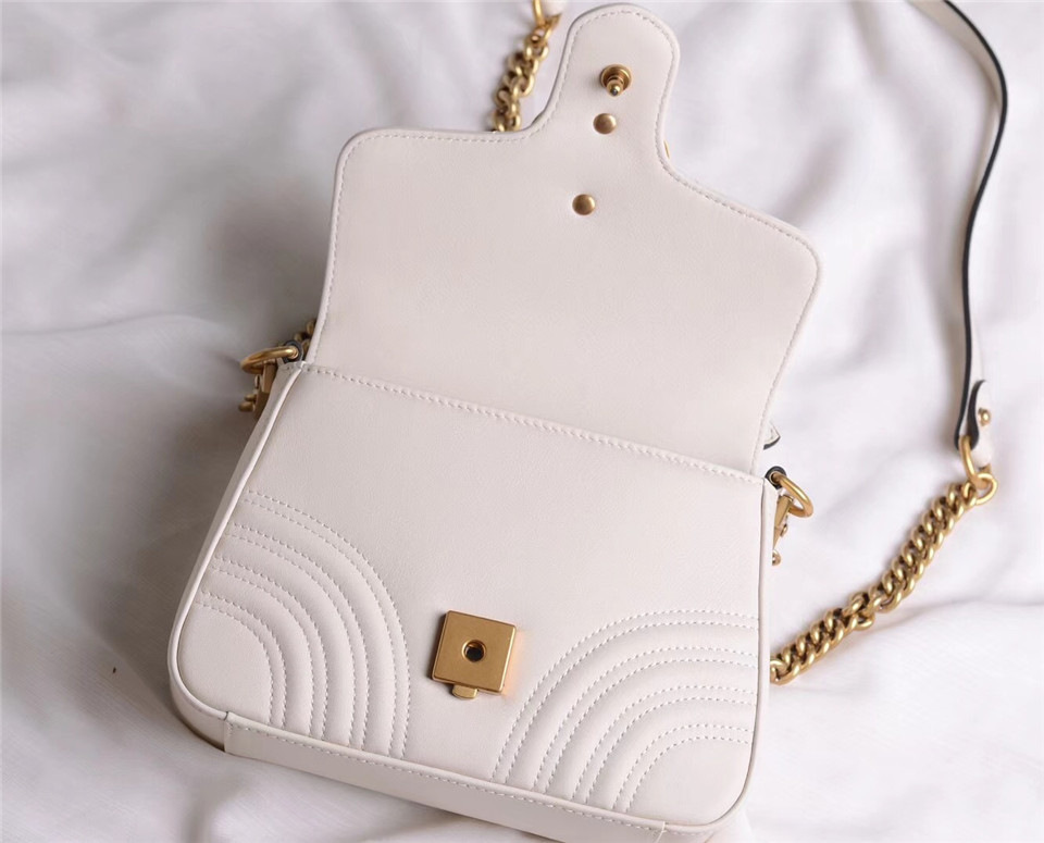 Gvc*1 Marmont mini top Crossbady handle bag with White 547260