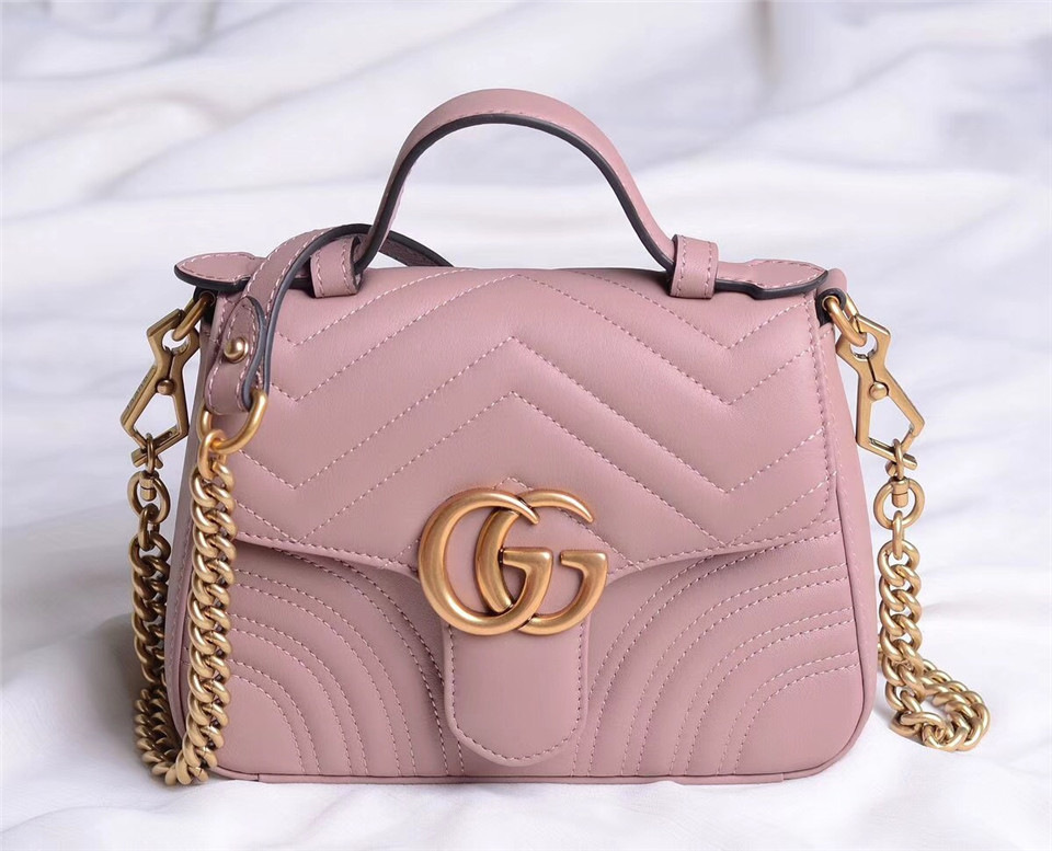 Gvc*1 Marmont mini top Crossbady handle bag with Pink 547260
