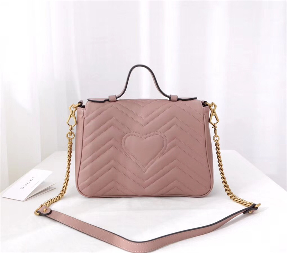Gvc*1 Marmont Crossbady handle bag with Pink 498110