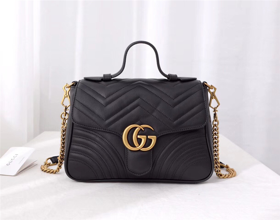 Gvc*1 Marmont Crossbady handle bag with Black 498110