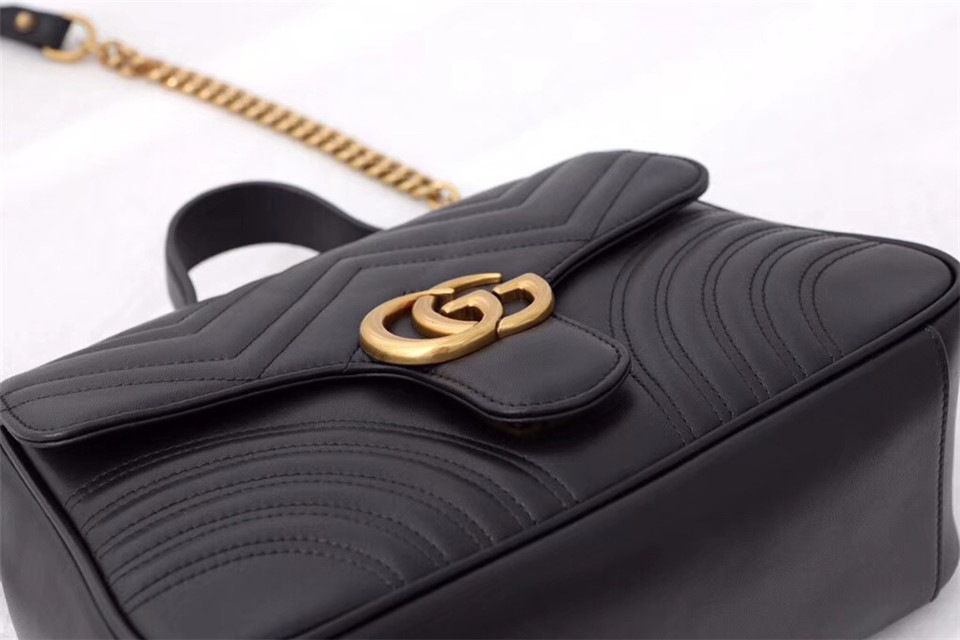 Gvc*1 Marmont Crossbady handle bag with Black 498110