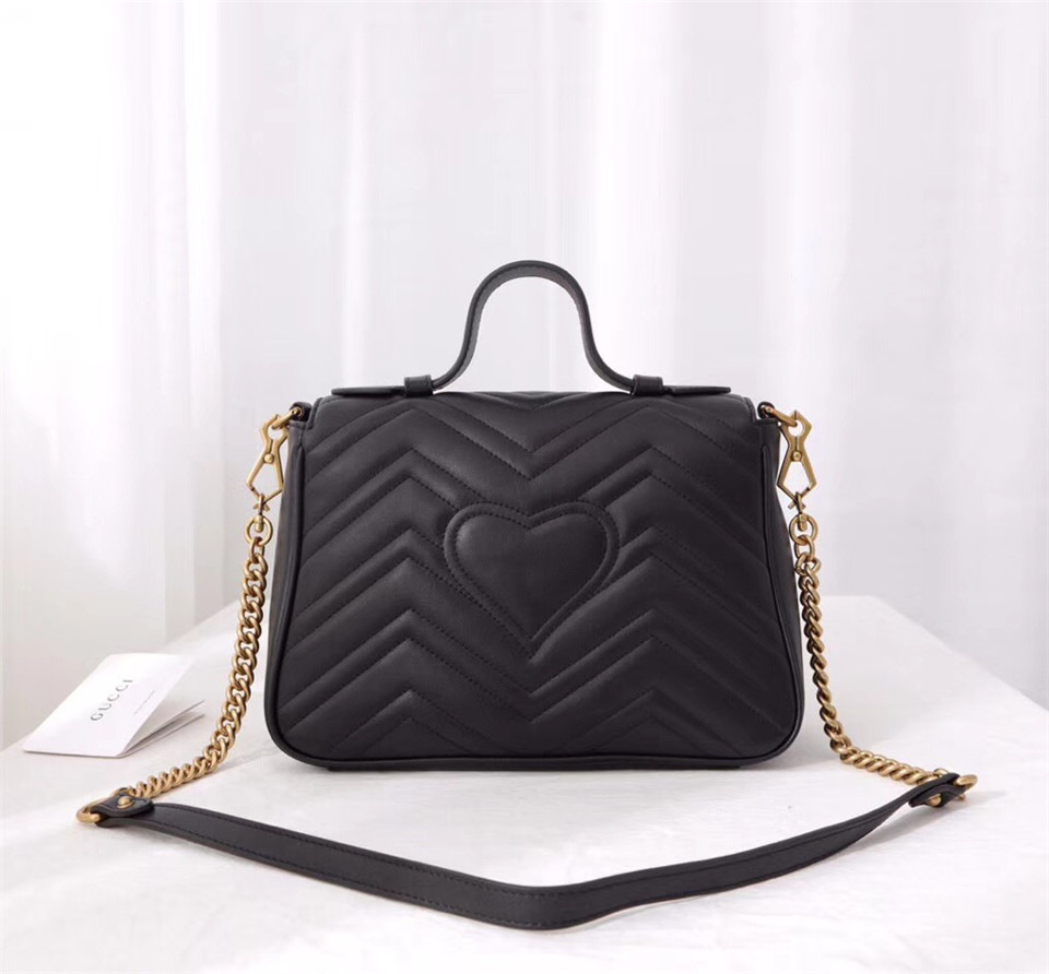 Gvc*1 Marmont Crossbady handle bag with Black 498110