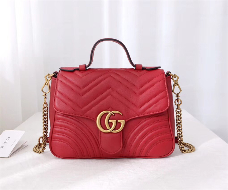 Gvc*1 Marmont Crossbady handle bag with Red 498110