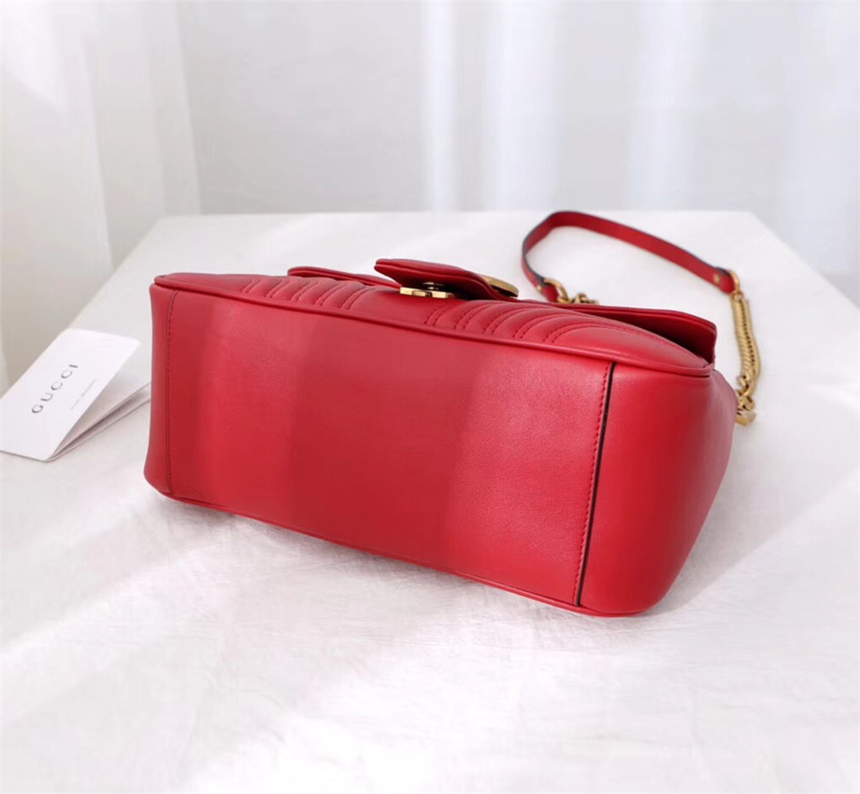Gvc*1 Marmont Crossbady handle bag with Red 498110