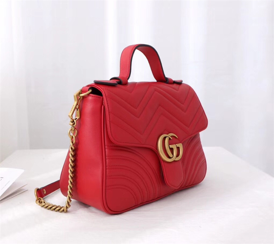 Gvc*1 Marmont Crossbady handle bag with Red 498110