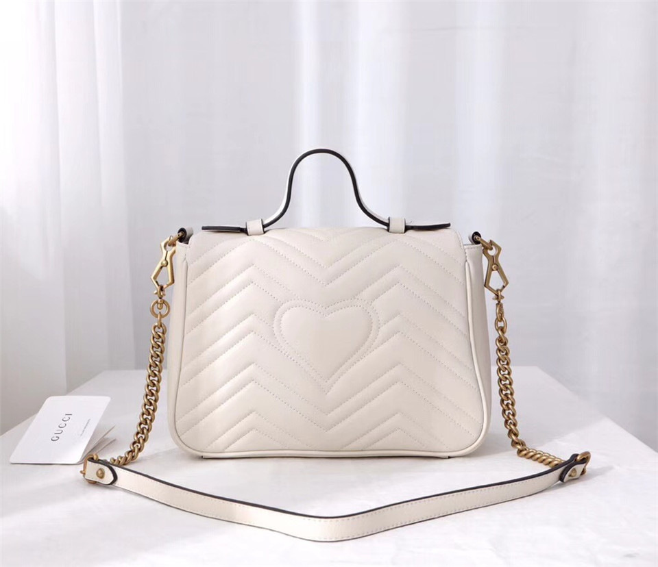 Gvc*1 Marmont Crossbady handle bag with White 498110