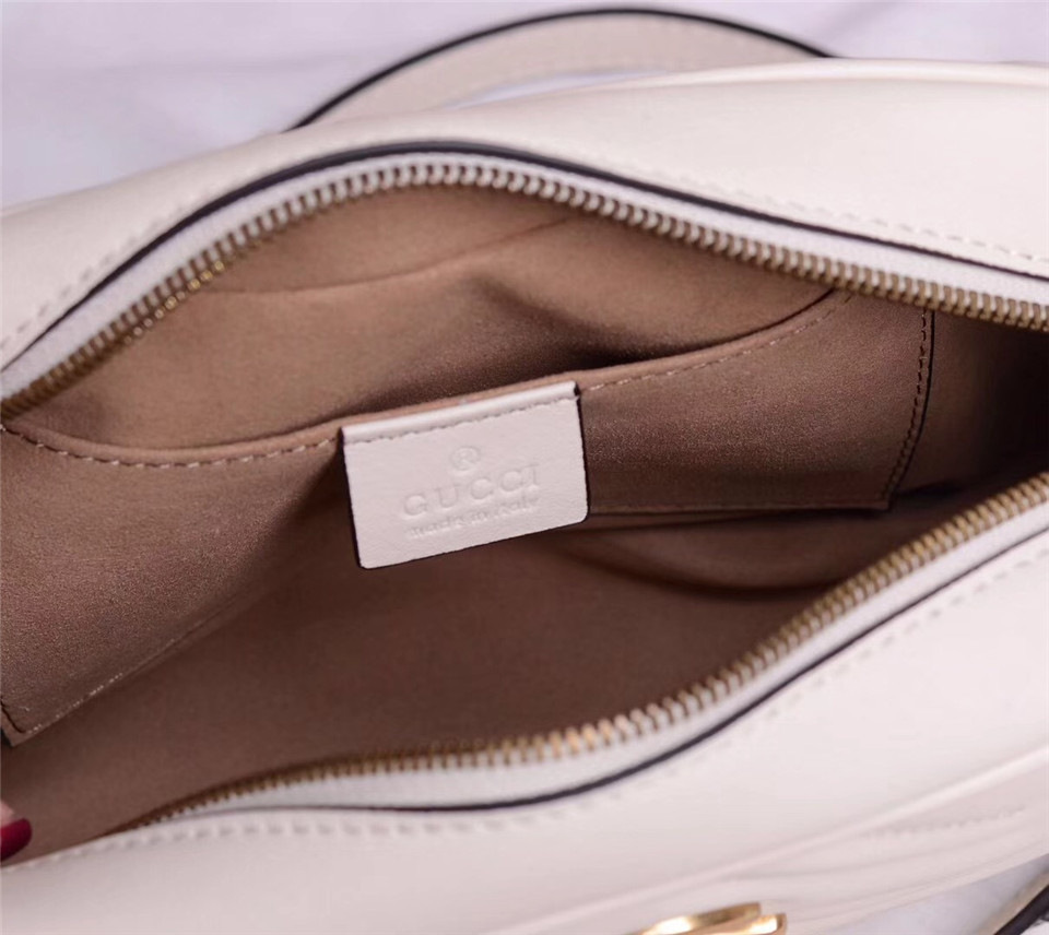 Gvc*1 Marmont small matelassé shoulder White bag 447632