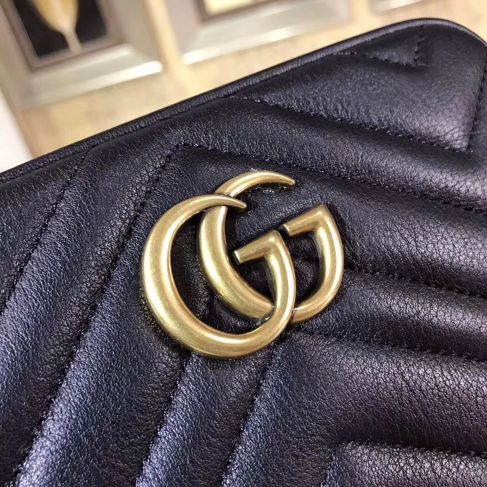 Gvc*1 Marmont matelassé mini bag in Black