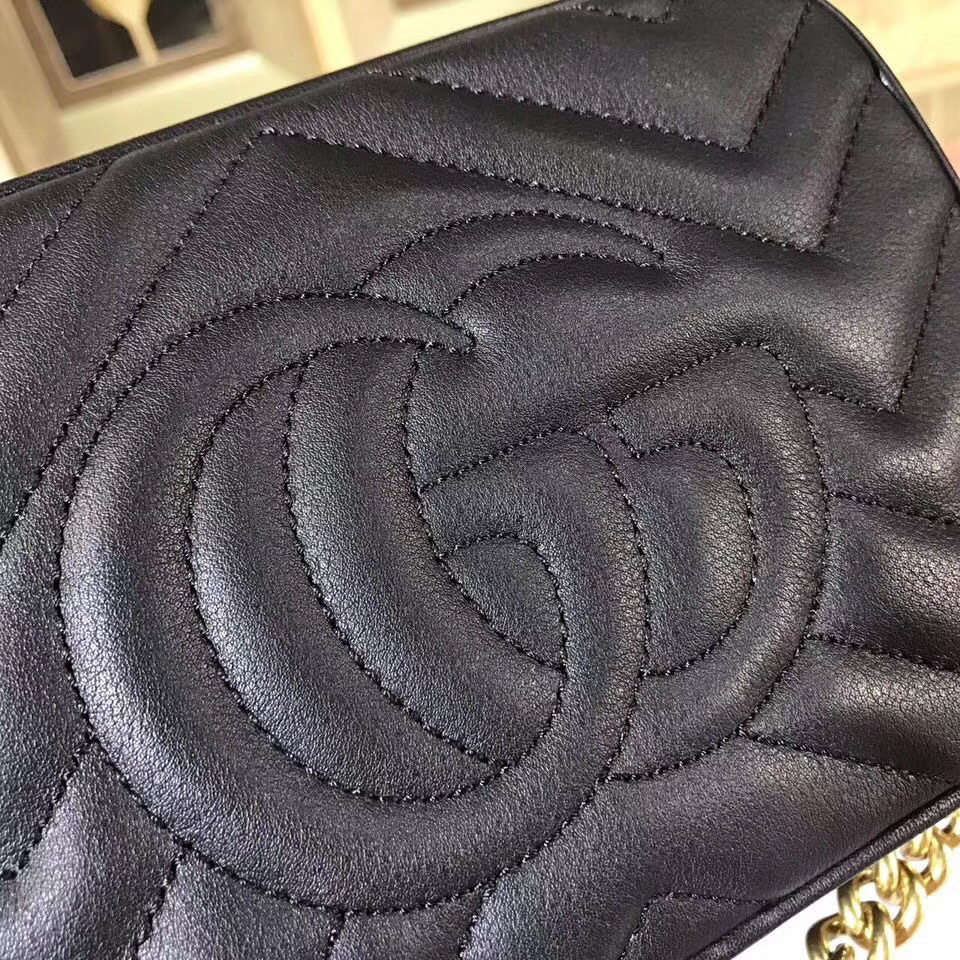 Gvc*1 Marmont matelassé mini bag in Black