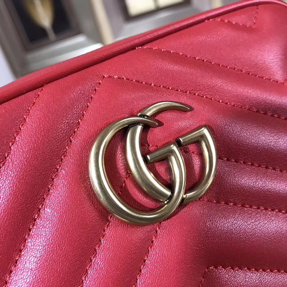 Gvc*1 Marmont matelassé mini bag in Red