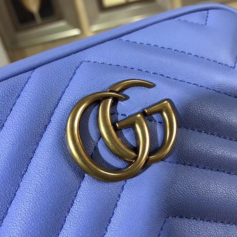 Gvc*1 Marmont matelassé mini bag in Blue