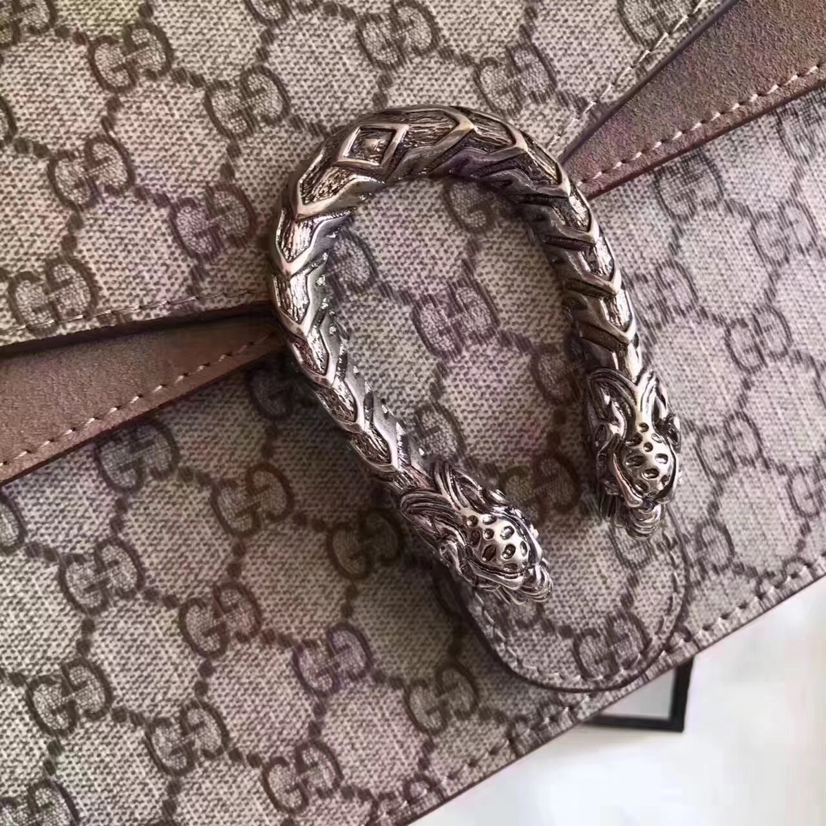 Gvc*1 Dionysus Blooms Bag In Khaki with Brown 400249