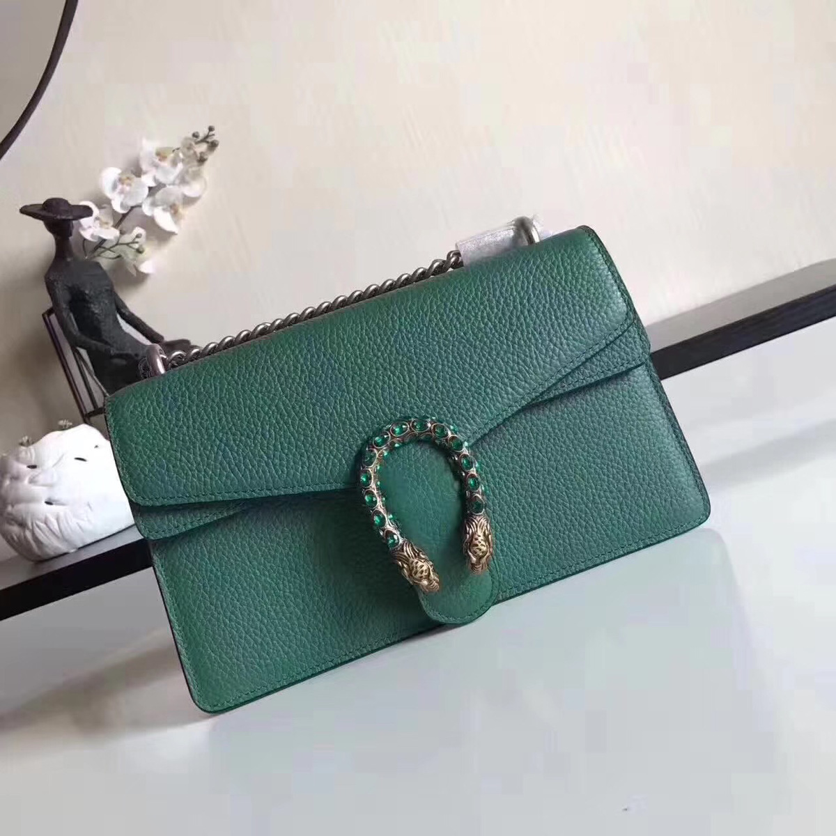 Gvc*1 Dionysus Blooms Medium Bag In Green 400249
