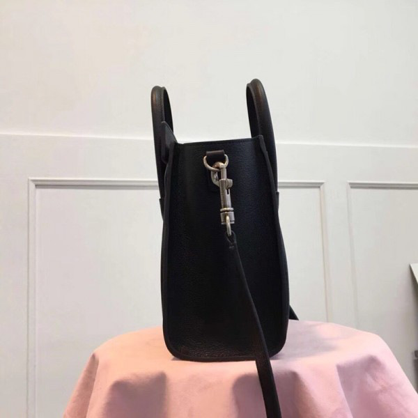 Ce1i*e Micro Luggage Calfskin Handbag in Black
