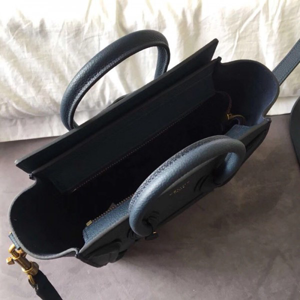 Ce1i*e Micro Luggage Calfskin Handbag in Blue