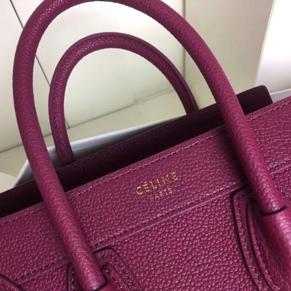 Ce1i*e Micro Luggage Calfskin Handbag in Rose Red