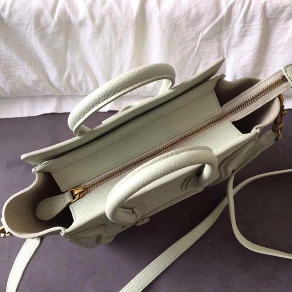 Ce1i*e Micro Luggage Calfskin Handbag in White