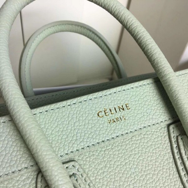 Ce1i*e Micro Luggage Calfskin Handbag in White