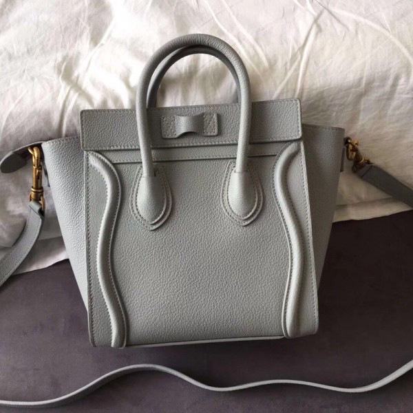 Ce1i*e Micro Luggage Calfskin Handbag in Light Blue