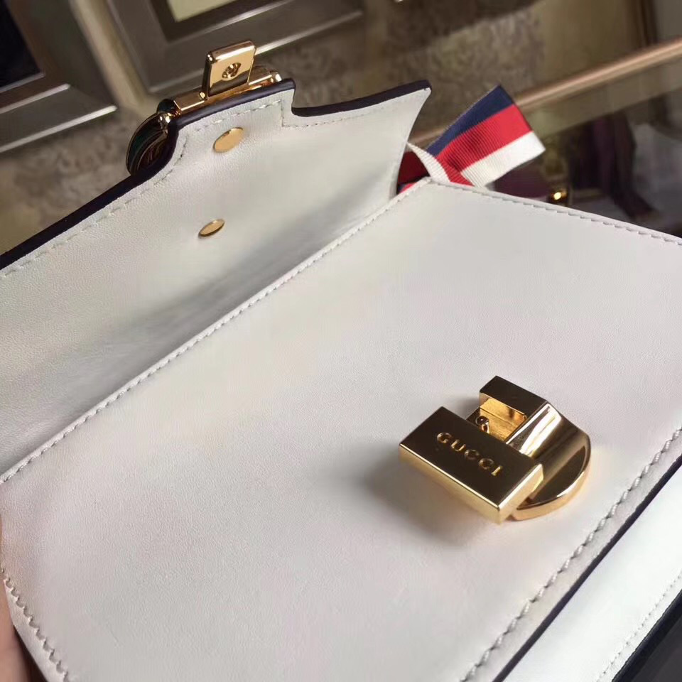 Gvc*1 Sylvie leather mini chain bag in White 431666